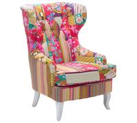 Wingback Chair MOLDE Fabric Fuchsia Pink