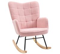 Wingback Rocking Chair for Nursing w/ Steel Frame HOMCOM