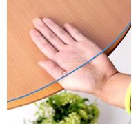 WingCanto 42 Inch Round Clear Plastic Dining Table Protector 1.5mm Thick Plastic Tablecloth Pad Wooden Furniture Desktop Glass Marble Coffee End Side Tabletop Pad Bar Sofa Cloth Top Protection Cover
