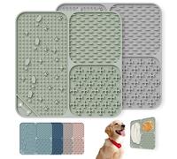 Wingcases-Licky Mats for Dogs and Cats 2 Pcs(NOT Chew Toy, NO BITE) Silicone Puppy Lick Mat with Suction Cups, Relieve Anxiety and Boredom, Easy to Clean (Sage Green&Light Grey)