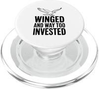 Winged and Way Too Invested in Hawk Lovers PopSockets PopGrip for MagSafe