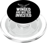 Winged and Way Too Invested in Hawk Lovers PopSockets PopGrip for MagSafe