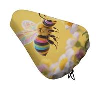 Winged Bee Bike Seat Cushion Waterproof Bicycle Seat Cover with Drawstring Comfort Dustproof Rain Proof Protection Bike Seat for Outdoor Most Bicycles Mountain Road Bikes