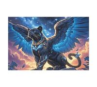 Winged Black Panther 1000 Piece Jigsaw Puzzle for Adults Teens Fantastic Beasts Dorm Room Decor Study Break Challenging Puzzle Great Gift for College 1000 PCS
