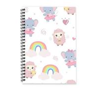 Winged Blue Elephants In Pink Tutus 2026 Planner A5 To Do List Notebook Planner Daily Stationery Gifts for Women Diary for Exercise Week To View Monthly Year Diary with Dotted Line Note Page Slim