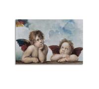 Winged Cherubs Poster by Raphael Canvas Wall Art Picture Prints Hanging Photo Gift Idea Decor Homes Artworks 20x30inch(50x75cm)