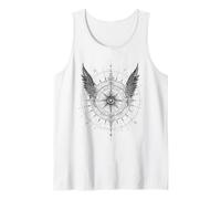 Winged Compass All-Seeing Eye Mystical Dark Design Tank Top