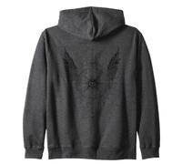 Winged Compass All-Seeing Eye Mystical Dark Design Zip Hoodie