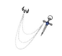 Winged Crucifix Swords Pin With Reinforced Locking Mechanism Punk Styles Breastpin For Daily Use Or Special Occasions Medieval Knight Jewelry Accessory