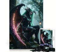 Winged Dark Fairy in Forest Jigsaw Puzzles for Teenagers 1000 Focus Ability Relaxed Leisure Interlock Well Best Gift (38x26cm)