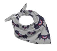 Winged Demon Eyeball Bandanas Square Silk Head Scarf Lightweight Wrap Neck Handkerchief Neckerchief Gift 18"x18"