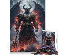 Winged Demon Warrior in Armor Adults Puzzles 1000 Piece Jigsaws Strategic Think Mindful Escape Precise Fit Nice Gift (38x52cm)