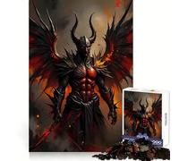 Winged Demon Warrior with Sword 1000 Piece Jigsaw Puzzles for Teenagers Jigsaw Cognitive Workout Calm Leisure Ideal Fit Winter Gift (38x26cm)