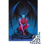 Winged Demonic Lilith with Serpent Jigsaw Puzzle for Adults, 1000 Pieces, 70x50cm/1000pcs, Fresh Winter Hobby, Relaxing Home Time And January Evenings