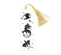 Winged Dragon Acrylic Bookmark, Tassel | Unique Fantasy Bookmark, Creative Book Ornaments, Fans, Kids and Adults, Perfect Gift for Book Lovers and Students, Accessories for