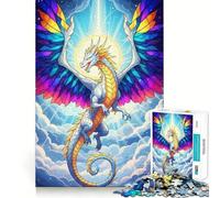 Winged Dragon in The Sky 1000 Piece Jigsaw Puzzles Mind Challenge Toy High Precision Die Cut Amusing Challenge for Waiting Time (38x26cm)