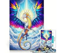 Winged Dragon in The Sky Jigsaw for Adults 1000 Pieces Brain Memory Game Laser Cut for Flawless Fit Unique Gift for Stress Relief (50x75cm)