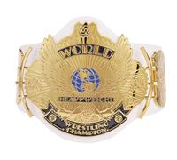 Winged Eagle Wrestling Title Belt Championship Title Belt Replica Adult Waist Size Up to 46" Black (White)