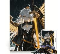 Winged Elf Warrior with Sword Jigsaw Puzzles 1000 Piece for Teenagers Memory Power Mind Soothing Fun Seamless Fit Perfect Xmas (38x26cm)