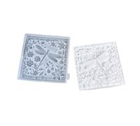 Winged Floral Relief Mold for Decorative Wall Art Panels | Silicone Construction, Complete Relief Composition, Designed to Form the Main Figure and Floral Frame Together