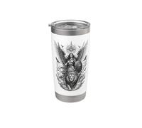 Winged Goddess Lion Guardian Celestial Warrior Art Stainless Steel Insulated Tumbler