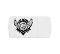 'Winged Growling Lion' Pill Box with Tablet Splitter (PI00034990)
