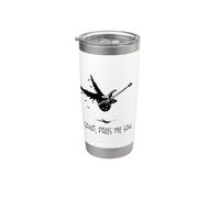 Winged Guitar Flying Art Music Sound Releases Soul Stainless Steel Insulated Tumbler