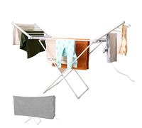 Winged Heated Clothes Airer with Cover Rediffusion Silver One Size
