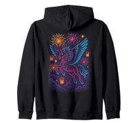 Winged Horse Fireworks Dreamland Zip Hoodie