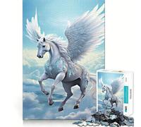 Winged Horse in The Sky Adults Puzzles 1000 Piece Jigsaws Recall Skill Fun High Precision Die Cut Easy to Learn Family Enjoyment (50x75cm)