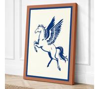 Winged Horse Rising Canvas Wall Art Print 24x16 Inch (61 x 41 cm)