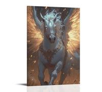 Winged Horses Anti Splash Art Posters Living Room And Bedroom Hanging Paintings Suitable for Multiple Scenarios No Need for Punching Easy to Install Suitable for Gifts And Personal UseFrame-style16x24
