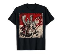 Winged Hussar Polish Warrior Historic Medieval Knight Poland Value Graphic T-Shirt, Men, Black, XL