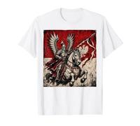Winged Hussar Polish Warrior Historic Medieval Knight Poland Value Graphic T-Shirt, Men, White, S
