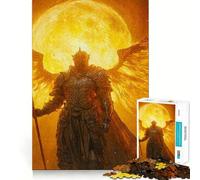 Winged Knight Fire Jigsaw Puzzles1000 Pieces Recall Skill Fun Professional Grade Cutting Thoughtful Gift for Mind Activity (38x26cm)