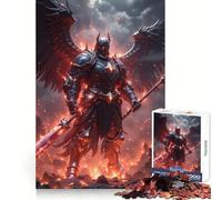 Winged Knight in Fiery Landscape Jigsaw Puzzles for Adults 1000 Piece Mental Workout Quiet Enjoyment Xmas Gift (38x52cm)