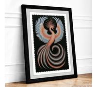 Winged Reverie Fantasy Framed Wall Art Print A1 Black