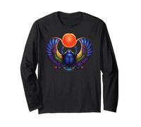 Winged Scarab Egyptian Illustration Egypt Long Sleeve T-Shirt
