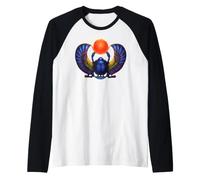 Winged Scarab Egyptian Illustration Egypt Raglan Baseball Tee