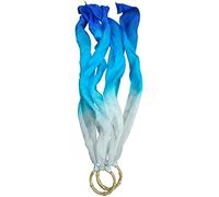 Winged Sirenny 2pcs Silk Hand Kite Runners with Bamboo Rings, Vibrant Colours Dance Streamers Sensory Ribbons for Kids & Adults Dance, Outdoor Play, Movement & Festivals (Grace)