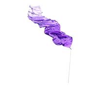 Winged Sirenny Silk Dance Ribbon Streamer 250cm (98in) with Rod, Elegant Performance & Flow Arts Prop for Play, Stage, Festivals. Hand Painted & Made (Purple Fading)