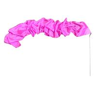 Winged Sirenny Silk Dance Ribbon Streamer 250cm (98in) with Rod, Elegant Performance & Flow Arts Prop for Play, Stage, Festivals. Hand Painted & Made (pink)