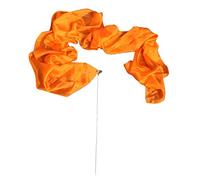 Winged Sirenny Silk Dance Ribbon Streamer 250cm (98in) with Rod, Elegant Performance & Flow Arts Prop for Play, Stage, Festivals. Hand Painted & Made (Orange)