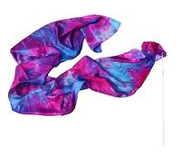 Winged Sirenny Silk Dance Ribbon Streamer 250cm (98in) with Rod, Elegant Performance & Flow Arts Prop for Play, Stage, Festivals. Hand Painted & Made (Mermaid)