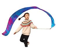 Winged Sirenny Youth Silk Ribbon Dancer Wand, Church Worship & Praise Adoration Dance Flag banner, Juggling Play Silk Streamer with Rods (71" Mermaid)