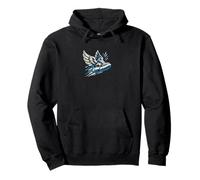 Winged Sneaker Line Art Pullover Hoodie