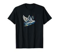 Winged Sneaker Line Art T-Shirt