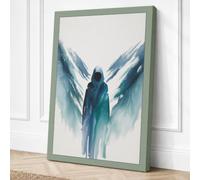 Winged Solitude Minimalist Canvas Wall Art Print 24x16 Inch (61 x 41 cm)