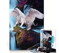 Winged Tiger 1000 Piece Jigsaws for Adults Brain Sharp Game Smooth Burr Free Surface Fascinating Hobby for Idle Moments (38x26cm)