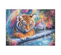Winged Tiger Cub with Teapot by Starry Pond 500 Pieces Jigsaw Puzzles For Men Educational Decompression Adults Anxiety Memory Care Mothers Valentines Gift Eco Friendly Material 500 PCS
